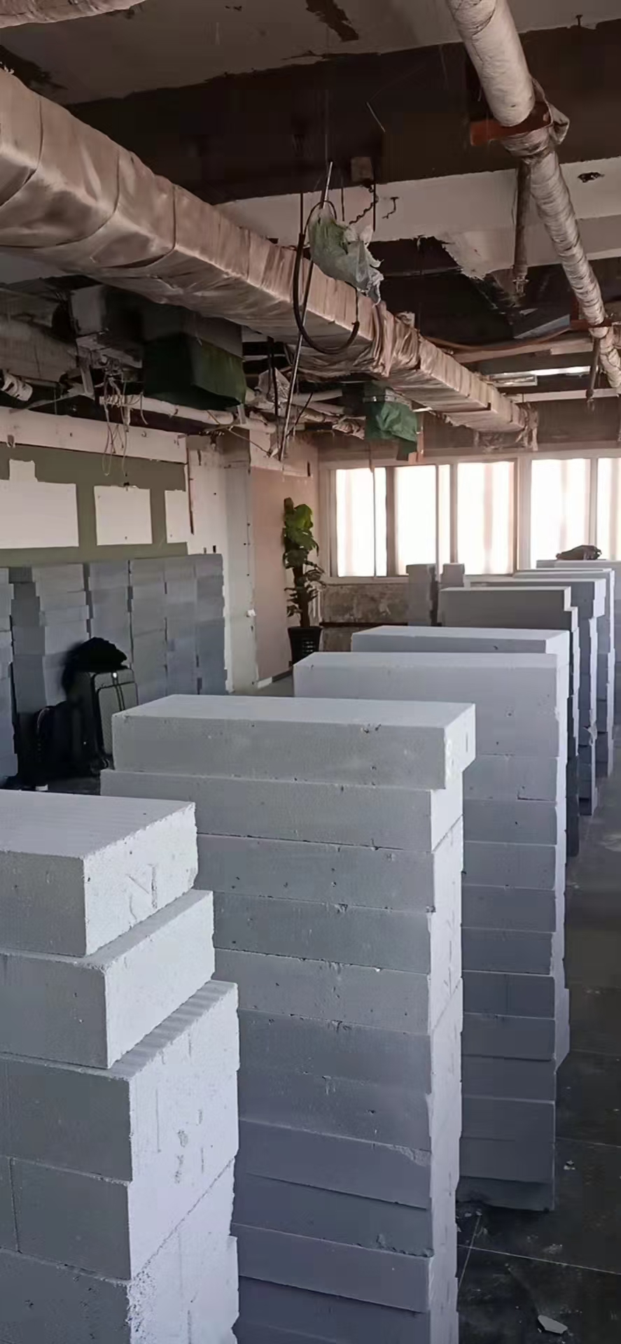 加气块隔墙-砌筑效率